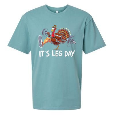 ItS Leg Day Funny Workout Turkey Thanksgiving Sueded Cloud Jersey T-Shirt