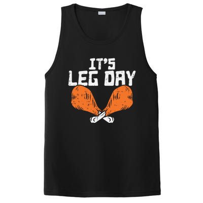 Its Leg Day Turkey Legs Funny Pun Thanksgiving Gift PosiCharge Competitor Tank