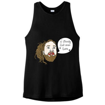 I Literally Don't Even Care Ladies PosiCharge Tri-Blend Wicking Tank