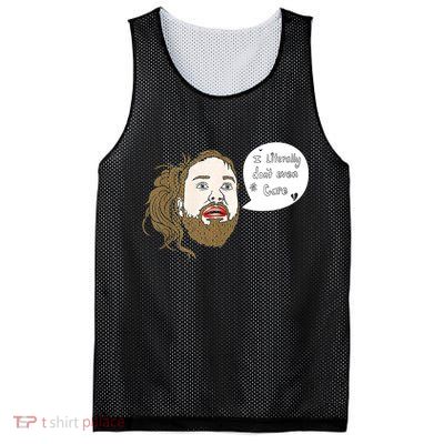 I Literally Don't Even Care Mesh Reversible Basketball Jersey Tank