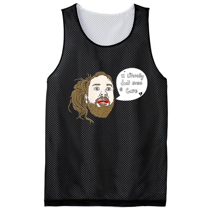 I Literally Don't Even Care Mesh Reversible Basketball Jersey Tank