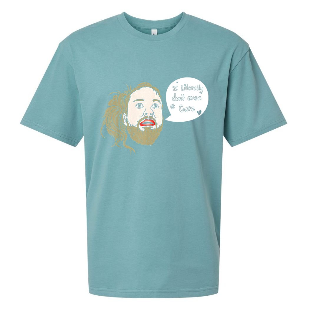 I Literally Don't Even Care Sueded Cloud Jersey T-Shirt