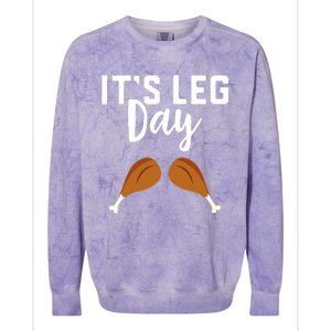 It's Leg Day Thanksgiving Turkey Funny Gym Workout Lover Colorblast Crewneck Sweatshirt