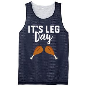 It's Leg Day Thanksgiving Turkey Funny Gym Workout Lover Mesh Reversible Basketball Jersey Tank