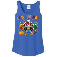 ItS Leg Day Turkey Running Funny Thanksgiving Leg Day Gift Ladies Essential Tank