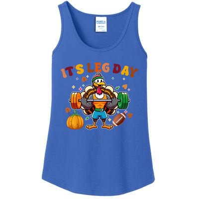 ItS Leg Day Turkey Running Funny Thanksgiving Leg Day Gift Ladies Essential Tank