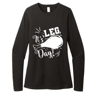 Its Leg Day Turkey Usa Family Thanksgiving Gift Womens CVC Long Sleeve Shirt