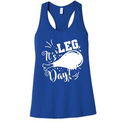 Its Leg Day Turkey Usa Family Thanksgiving Gift Women's Racerback Tank