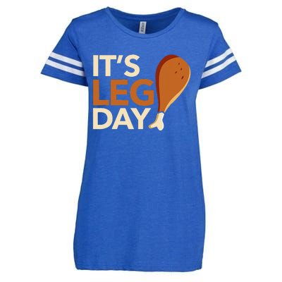 ItS Leg Day Funny Workout Turkey Thanksgiving Food Pilgrim Enza Ladies Jersey Football T-Shirt