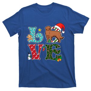 I Love Dog Retriever Christmas Gift T-Shirt