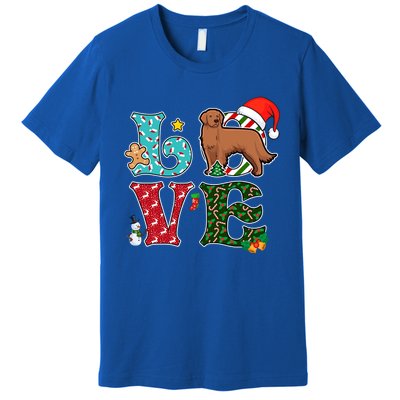 I Love Dog Retriever Christmas Gift Premium T-Shirt