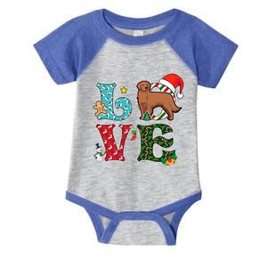 I Love Dog Retriever Christmas Gift Infant Baby Jersey Bodysuit