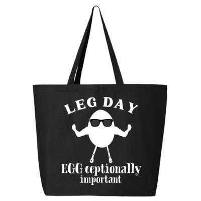 Its Leg Day Workout Fitness Pun Gym Exercise Egg Cool Gift 25L Jumbo Tote