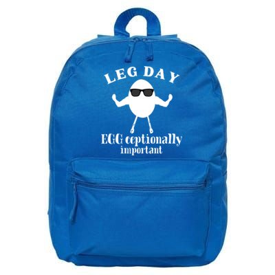 Its Leg Day Workout Fitness Pun Gym Exercise Egg Cool Gift 16 in Basic Backpack