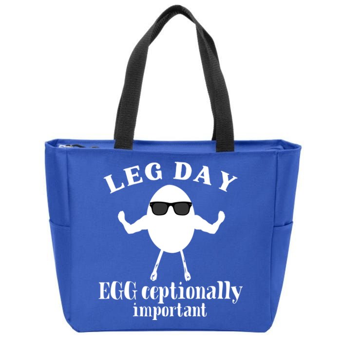 Its Leg Day Workout Fitness Pun Gym Exercise Egg Cool Gift Zip Tote Bag