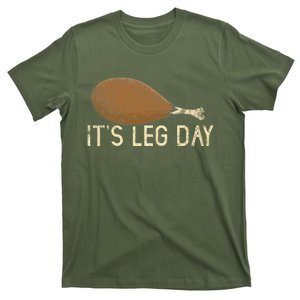 It's Leg Day Funny Workout Turkey Thanksgiving Ugly Sweater T-Shirt