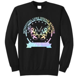 Interstitial Lung Disease betterfly ribbon awareness Tie Dye Sweatshirt