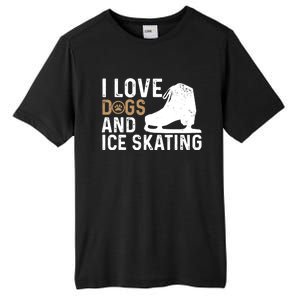 I Love Dogs And Ice Skating, Funny Ice Skater & Dog Lover Tall Fusion ChromaSoft Performance T-Shirt