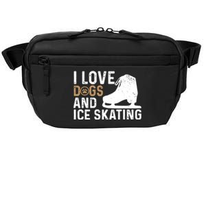 I Love Dogs And Ice Skating, Funny Ice Skater & Dog Lover Crossbody Pack