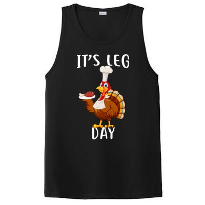 It’S Leg Day Thanksgiving Turkey Costume Funny Cool Gift PosiCharge Competitor Tank