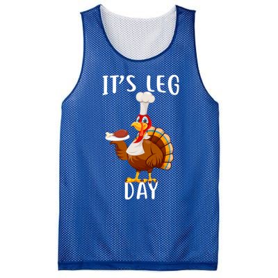 It’S Leg Day Thanksgiving Turkey Costume Funny Cool Gift Mesh Reversible Basketball Jersey Tank