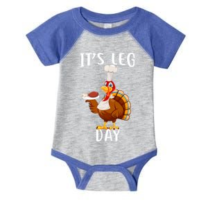 It’S Leg Day Thanksgiving Turkey Costume Funny Cool Gift Infant Baby Jersey Bodysuit