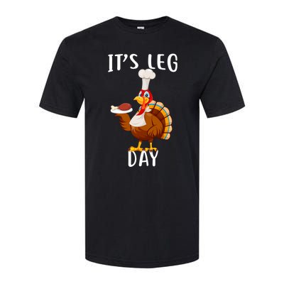 It’S Leg Day Thanksgiving Turkey Costume Funny Cool Gift Softstyle® CVC T-Shirt