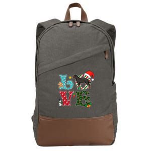 I Love Dog Rottweiler Christmas Gift Cotton Canvas Backpack