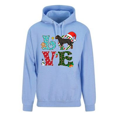 I Love Dog Rottweiler Christmas Gift Unisex Surf Hoodie