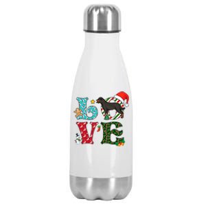 I Love Dog Rottweiler Christmas Gift Stainless Steel Insulated Water Bottle