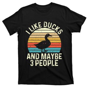 I Like Ducks And Maybe 3 People Duck Lover T-Shirt