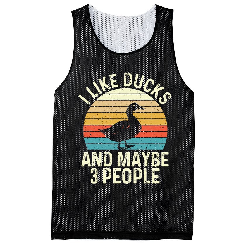 I Like Ducks And Maybe 3 People Duck Lover Mesh Reversible Basketball Jersey Tank
