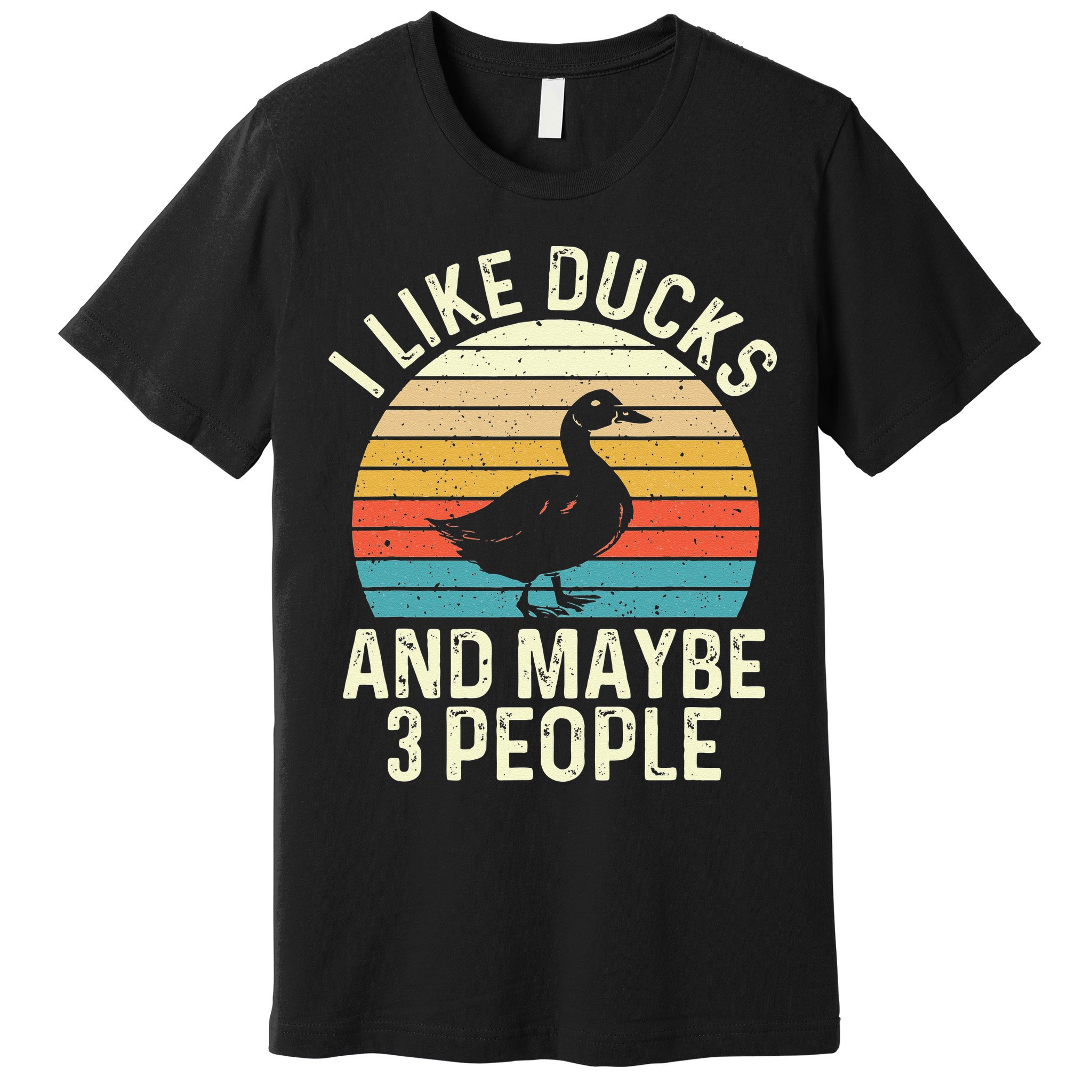 I Like Ducks And Maybe 3 People Duck Lover Premium T-Shirt