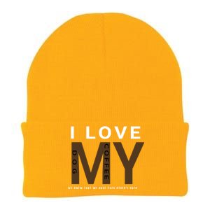 I Love Dogs And Coffee Coffee Dogs Gift Knit Cap Winter Beanie