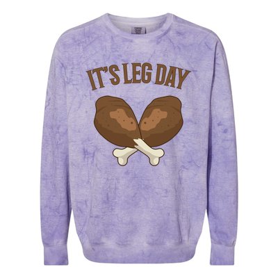 It’s Leg Day Vintage Thanksgiving Fall Workout Gift Colorblast Crewneck Sweatshirt