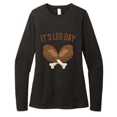 It’s Leg Day Vintage Thanksgiving Fall Workout Gift Womens CVC Long Sleeve Shirt