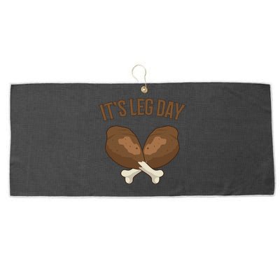 It’s Leg Day Vintage Thanksgiving Fall Workout Gift Large Microfiber Waffle Golf Towel