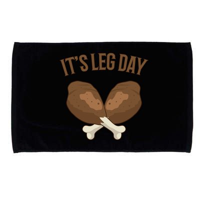 It’s Leg Day Vintage Thanksgiving Fall Workout Gift Microfiber Hand Towel