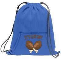 It’s Leg Day Vintage Thanksgiving Fall Workout Gift Sweatshirt Cinch Pack Bag