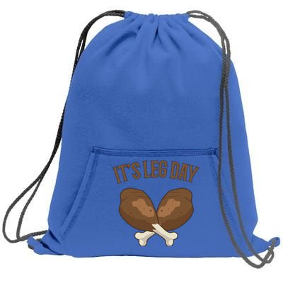 It’s Leg Day Vintage Thanksgiving Fall Workout Gift Sweatshirt Cinch Pack Bag