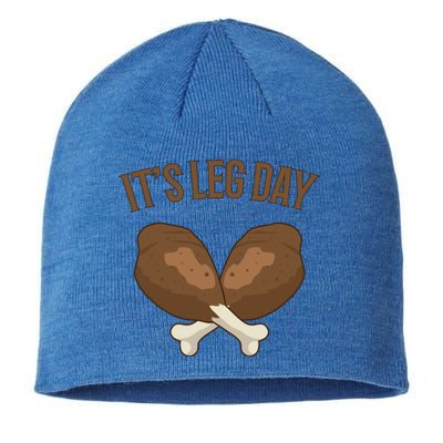 It’s Leg Day Vintage Thanksgiving Fall Workout Gift Sustainable Beanie