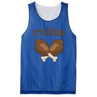 It’s Leg Day Vintage Thanksgiving Fall Workout Gift Mesh Reversible Basketball Jersey Tank