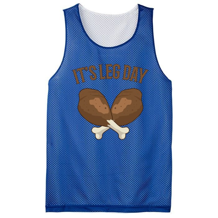 It’s Leg Day Vintage Thanksgiving Fall Workout Gift Mesh Reversible Basketball Jersey Tank