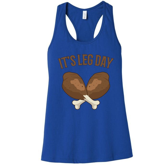 It’s Leg Day Vintage Thanksgiving Fall Workout Gift Women's Racerback Tank