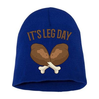 It’s Leg Day Vintage Thanksgiving Fall Workout Gift Short Acrylic Beanie