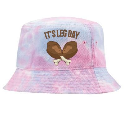 It’s Leg Day Vintage Thanksgiving Fall Workout Gift Tie-Dyed Bucket Hat