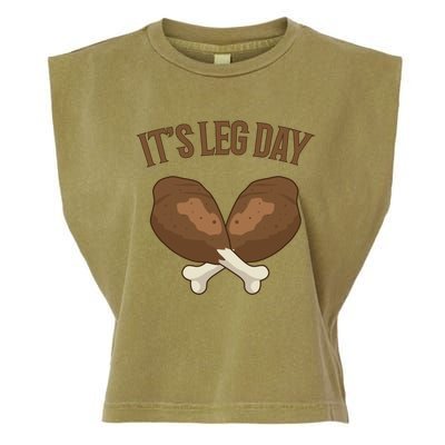 It’s Leg Day Vintage Thanksgiving Fall Workout Gift Garment-Dyed Women's Muscle Tee