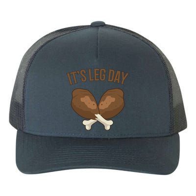 It’s Leg Day Vintage Thanksgiving Fall Workout Gift Yupoong Adult 5-Panel Trucker Hat