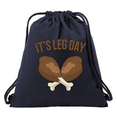 It’s Leg Day Vintage Thanksgiving Fall Workout Gift Drawstring Bag