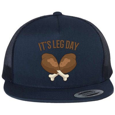 It’s Leg Day Vintage Thanksgiving Fall Workout Gift Flat Bill Trucker Hat